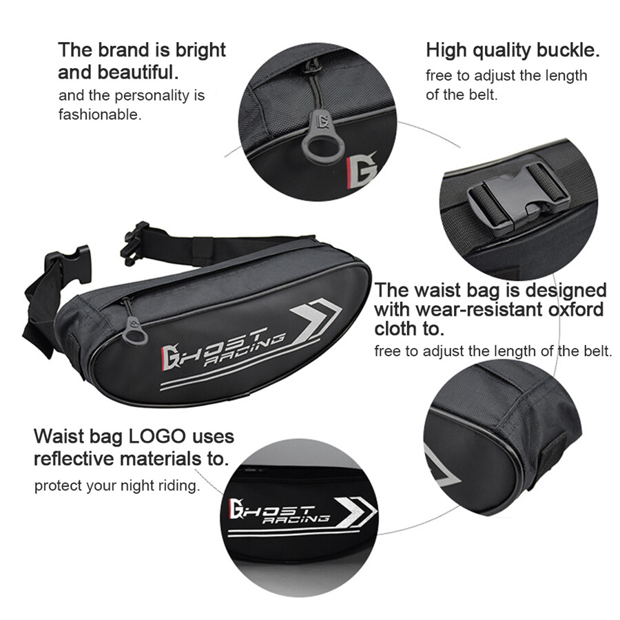 Motorcycle Handlebar Storage Bag Waterproof Waist Chest Crossbody