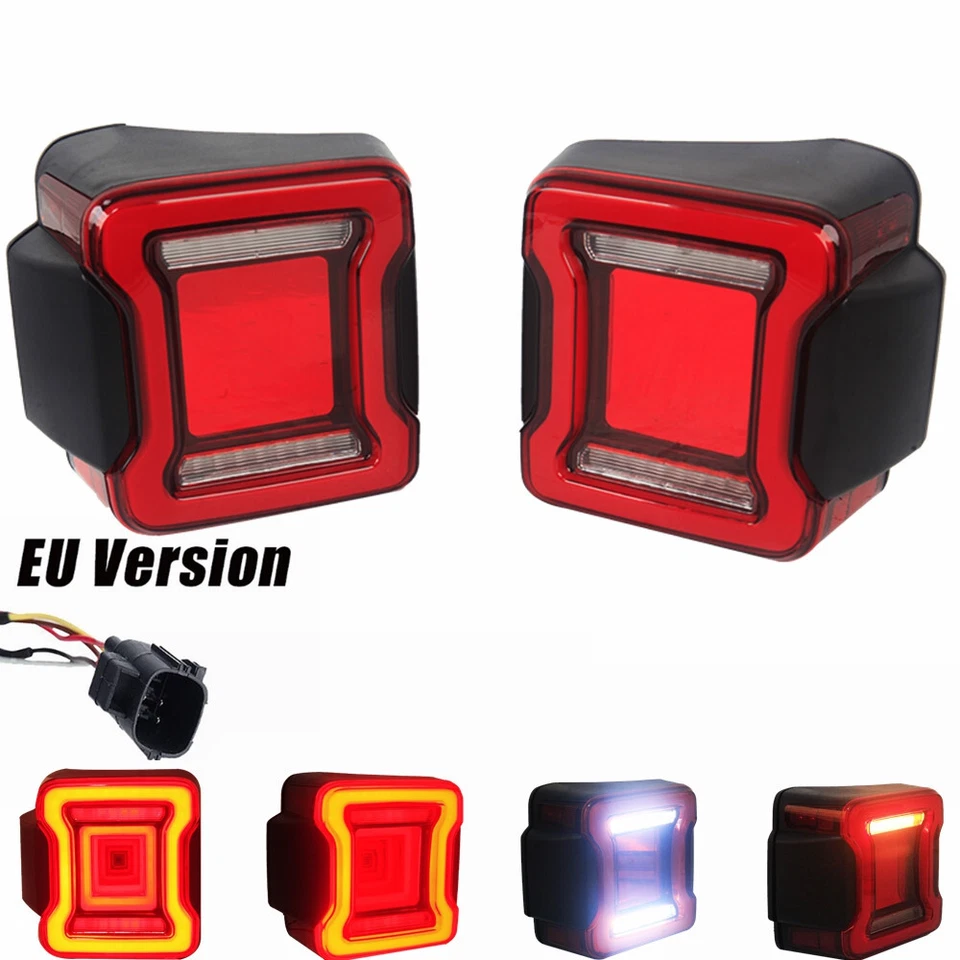 Luces traseras LED para Jeep Wrangler JK JKU 2007-2018 luces de giro de freno trasero Foto 2 de 4