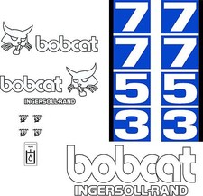 7753 Replacement decals decal kit / sticker set skid loader steer fits bobcat