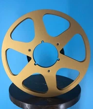 Burlington Recording 1/4"x10.5" SCOTCH GOLD Vintage NAB Metal Reel In Gold Box 