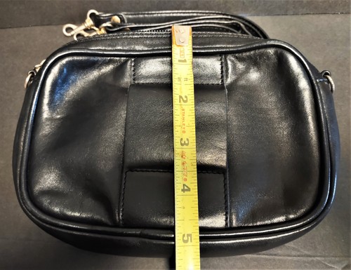 Vintage MICHEL JORDI 5""x7"" Umhängetasche/Gürteltasche grün Wildleder schwarz Leder EUC - Bild 4 von 10