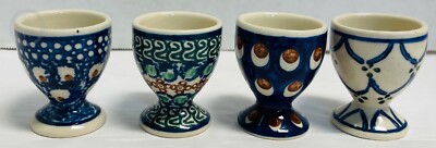 *4*CERAMIKA ARTYSTYCZNA POLISH POTTERY*Egg Cups*24257D  S219