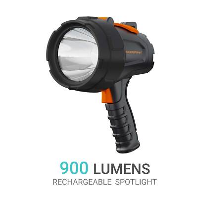900 Lumen LED Rechargeable Spotlight Handheld with Charger
