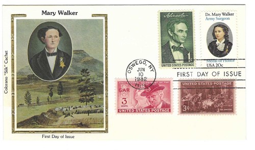 Colorano Silk FDC 1982 20c Dr Mary Walker Combo Sc # 2013