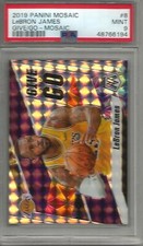 LeBron James 19/20 Panini Mosaic Give and Go Mosaic Prizm PSA 9 MInt