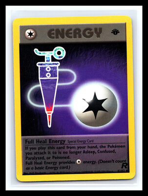   Pokemon 1st Edition Energy Full Heal Energy 81/82 Team Rocket WOTC Vintage