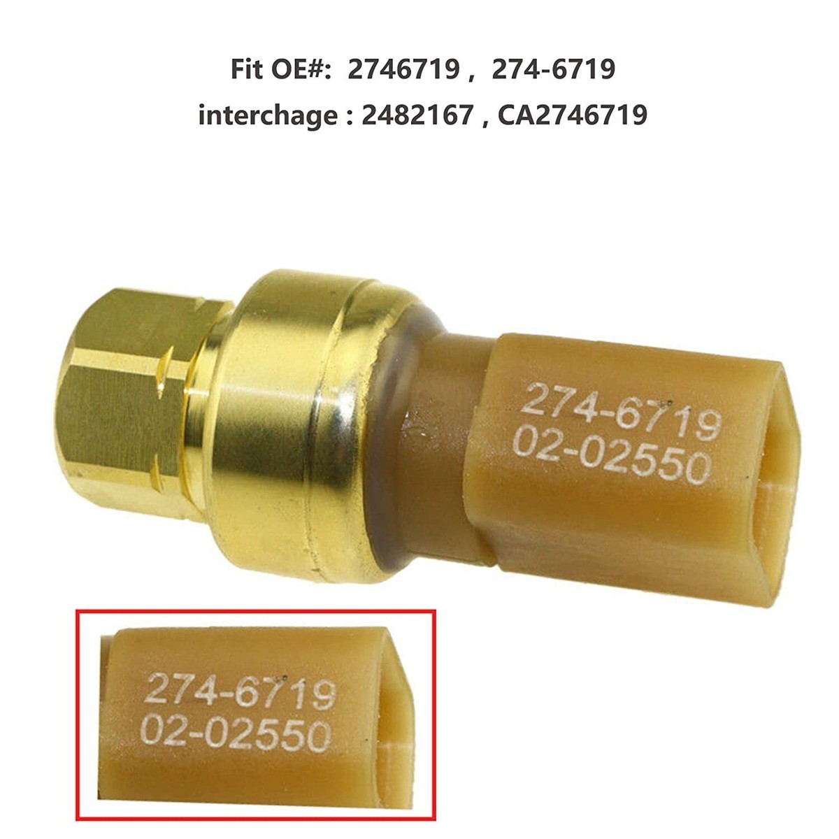 274-6719 Pressure Sensor 2746719 For CAT336D C15 C175 C27 Various  