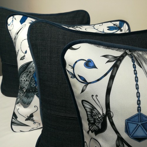 Emma J Shipley AUDUBON BLUE Cushion Cover 41CM X 41CM Approx - Picture 4 of 16