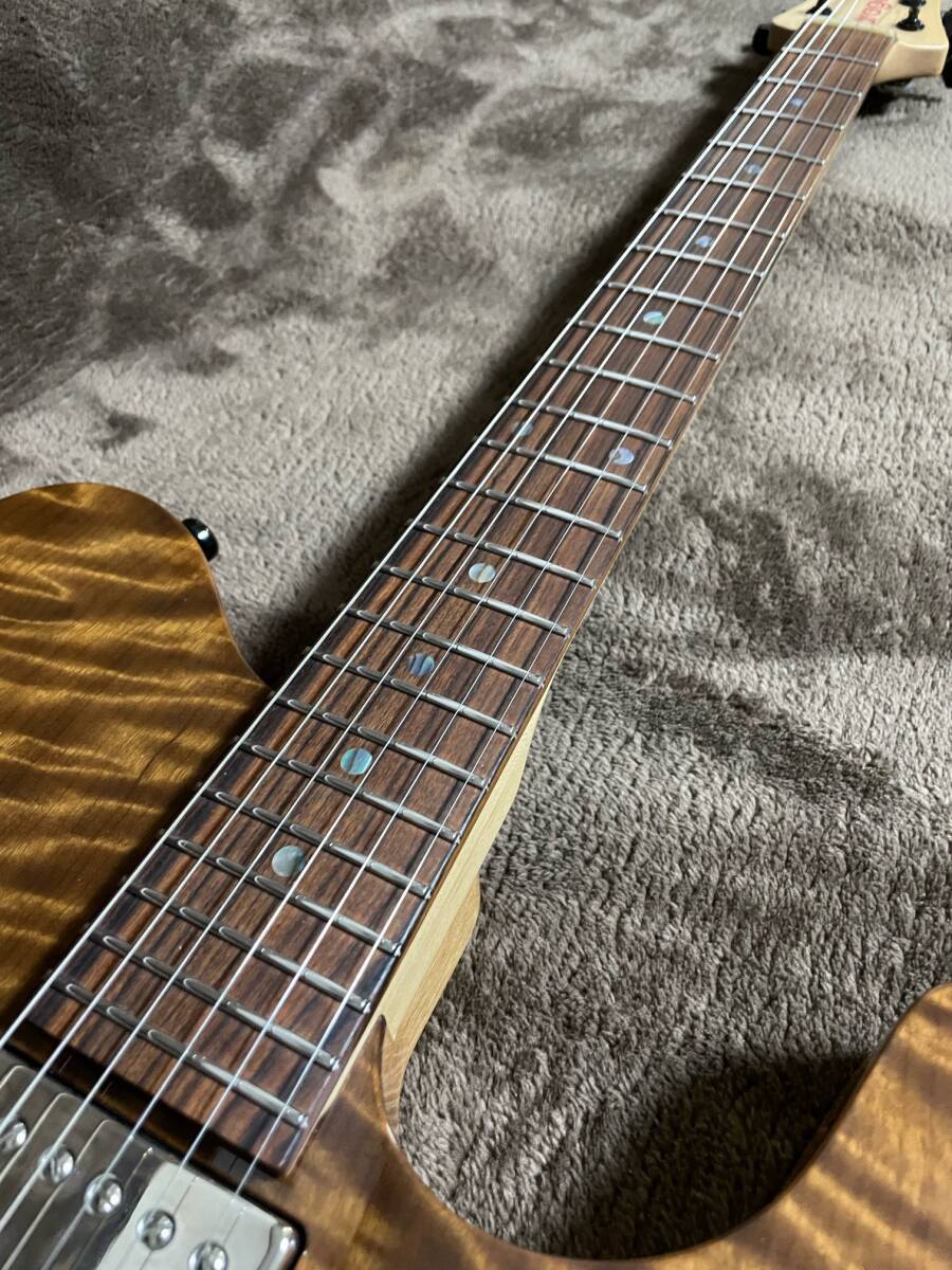 Electric Guitar Dragonfly Border 666 Gloss Natural Maple Neck with