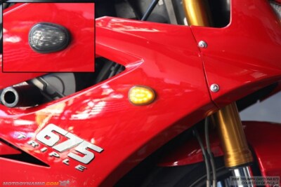 2006-12 Triumph Daytona 675 675R Flush Mount LED Turn Signal Light Plug and Play