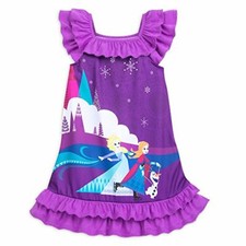 Disney Frozen Anna, Elsa and Olaf Flutter Sleeve Nightgown Sz 3