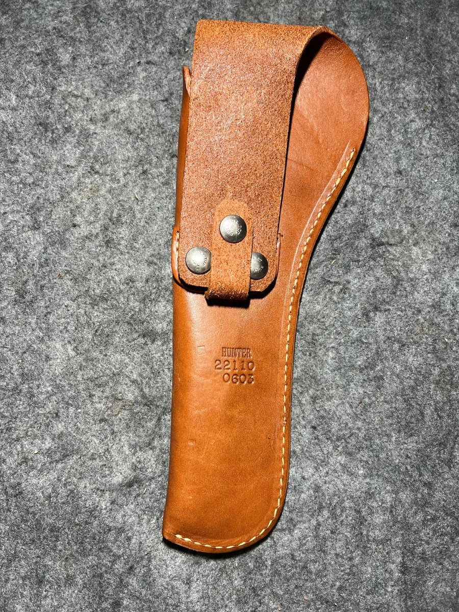 Hunter Sure-Fit Brown Leather Holster Snap-Off Model 22110 Size 10