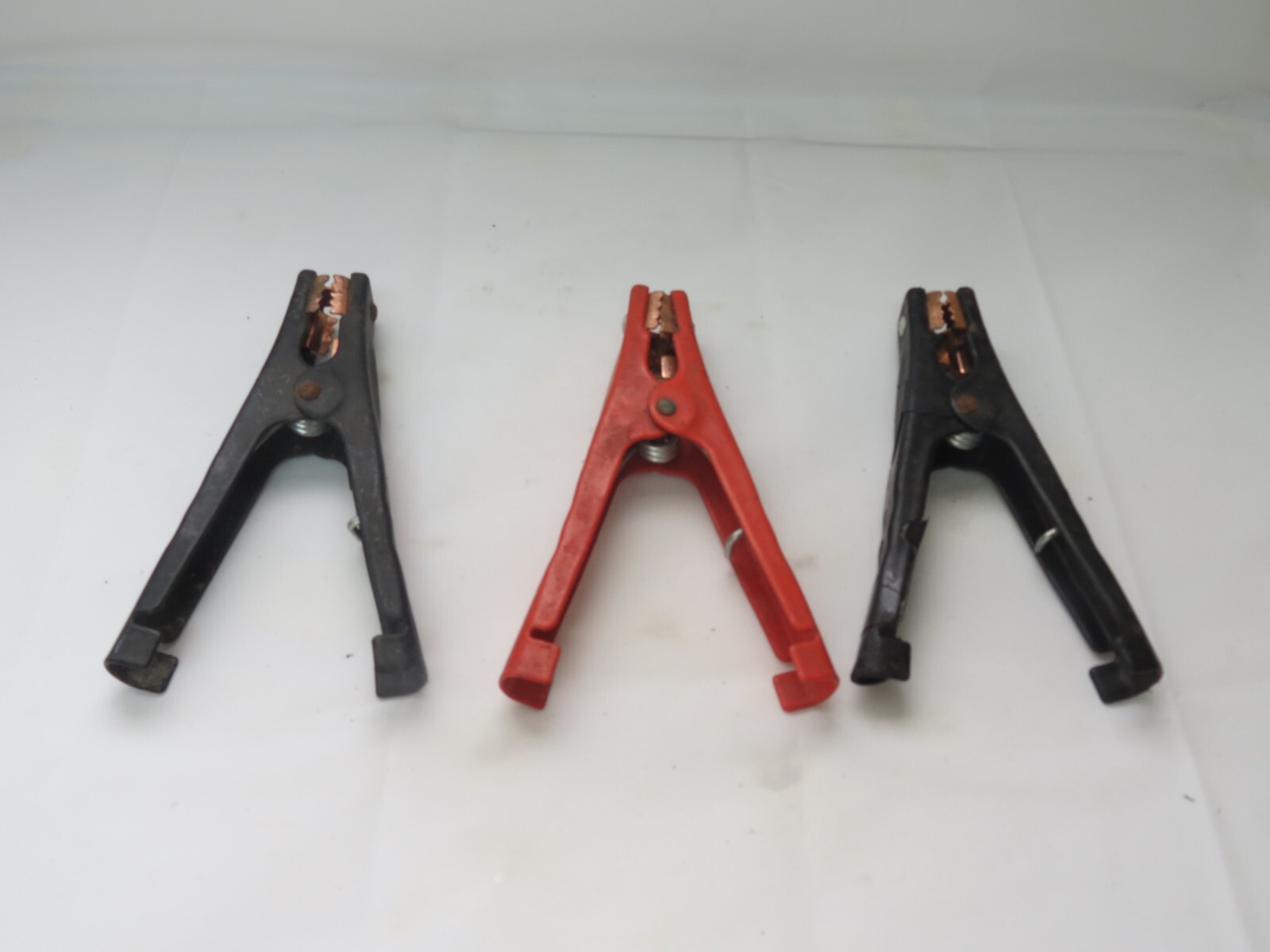 Lot 3 Used Car Jumper Cable Replacement Ends Clamp Heavy Duty eBay