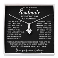 To My Soulmate Necklace Gift For Girlfriend Wife Birthday Gifts Christmas Gifts
