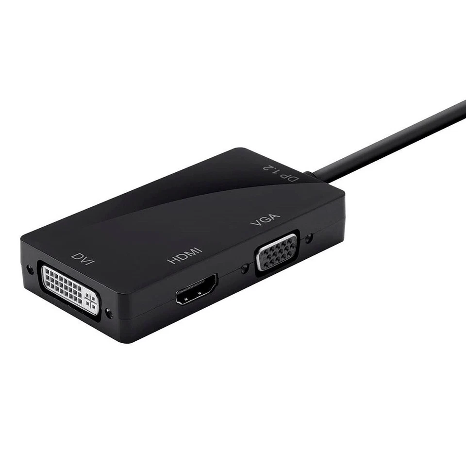 DisplayPort DP 1.2a to 4K HDMI DVI Dual Link VGA Passive Adapter Converter Black - Image 3 of 4