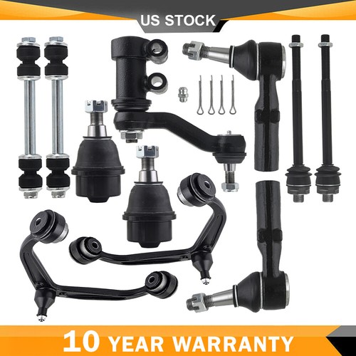 A-Premium 12Pcs Front Suspension Kit Idler Arm Pitman Arm Tie Rod End Ball Joint Compatible Chevrolet Tahoe 1995 1999 C1500 Suburban Gmc Yukon C2500