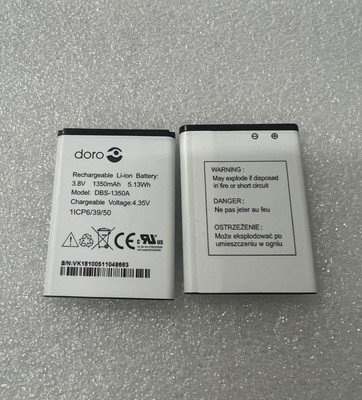 2pcs New Original DBS-1350A Battery For Doro 7050/7060 mobile phone 1350mAh 3.8V