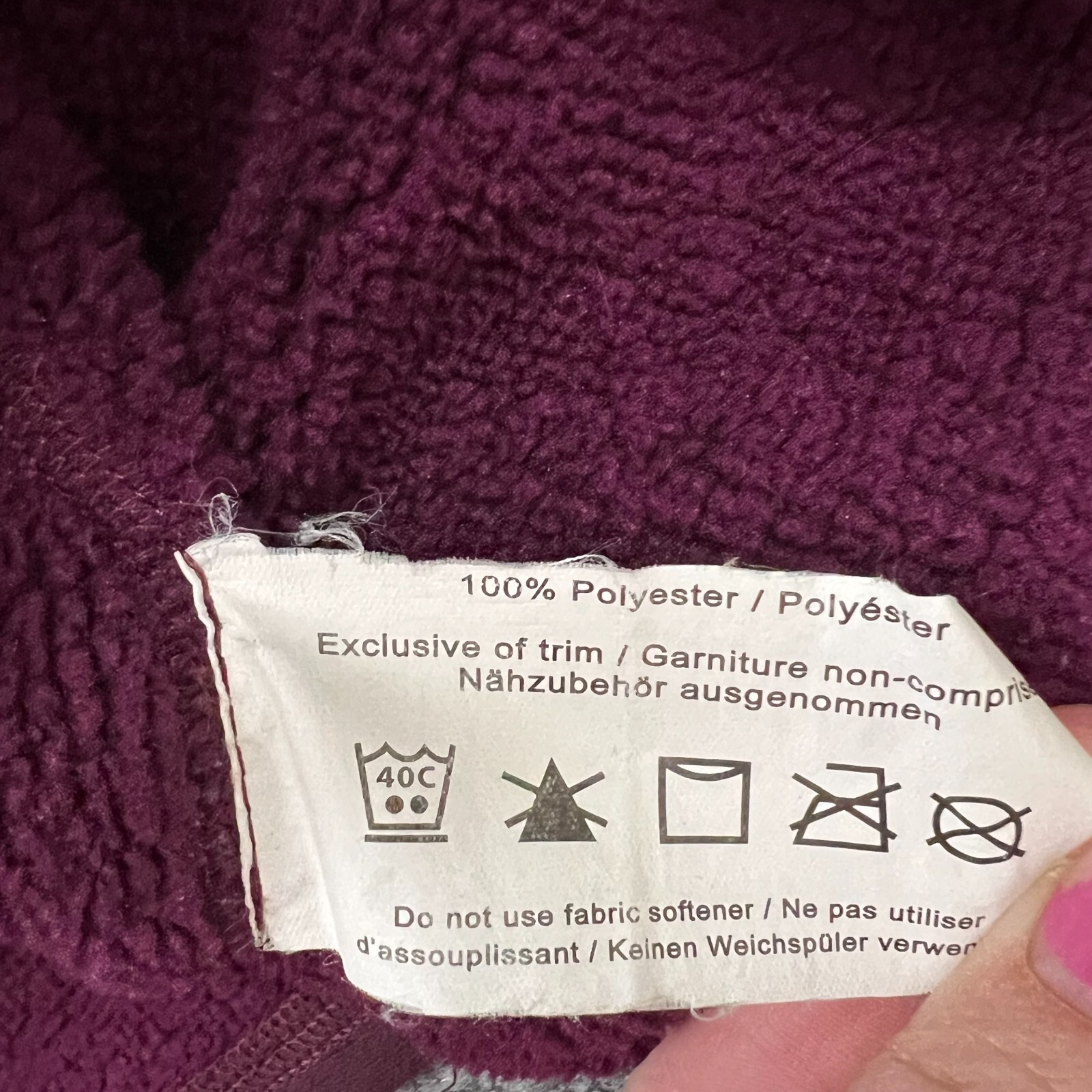 ARC'TERYX Arcteryx Polartec Full Zip Covert Fleece Felpa con Cappuccio Giacca Viola Borgogna Donna S