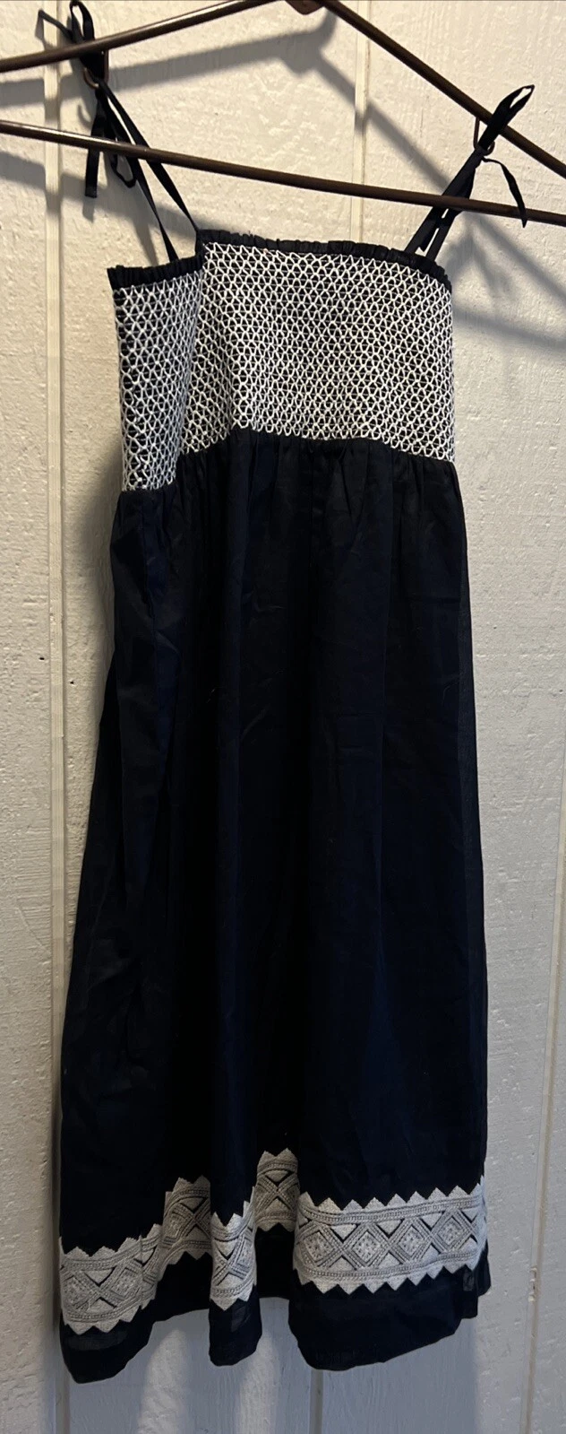 VTG NUOVO CON ETICHETTE TORY BURCH GIRLS XL RARO HALTER KIDS MINTA ABITO BLU