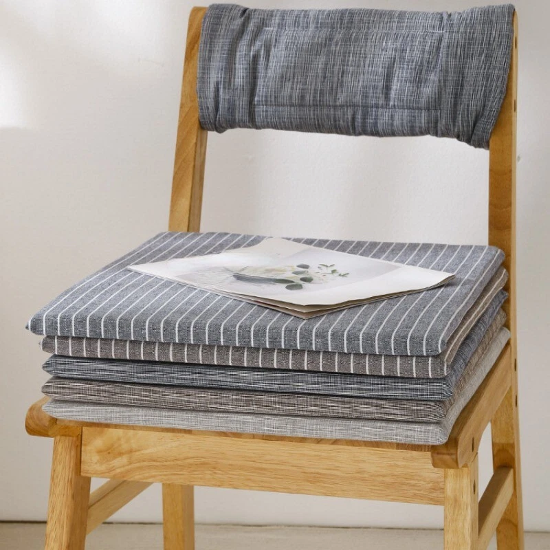1x Japanese Cotton Linen Cushion No Slip Thick Dining Table Chair Pad Breathable - Image 2 of 4