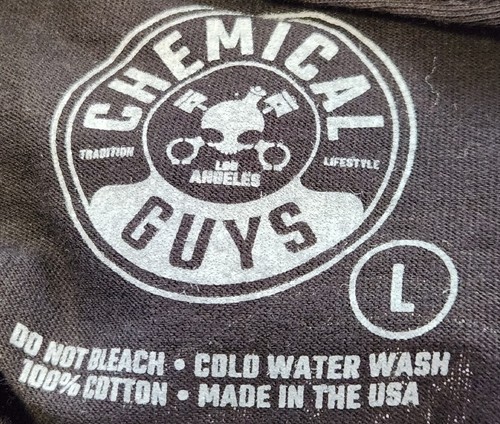 Chemical Guys Shirt Mens L Black Cotton Short Sleeve Tee Biker Mechanic (8) - Foto 7 di 7