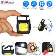 800 Lumens Mini Rechargeable COB Flashlights Bright Keychain Small Flashlight US