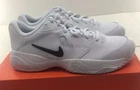 NIKE Court Lite 2 Mens Tennis Shoe  White Black Leather AR8836-100 NWD Free Ship