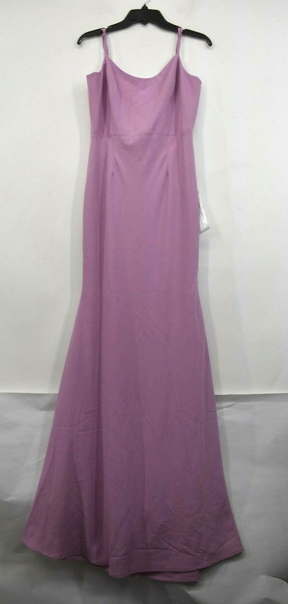 Dress The Population Womens Jodi Crepe Evening Dress Back Zip Sleeveless V  Back | eBay