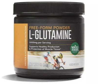 Sealed Whole Foods Market L-Glutamine Free-Form Powder 8 oz Exp-02/26