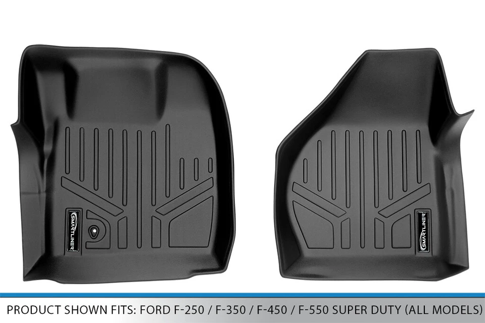 SMARTLINER Custom Fit Floor Mats 1st Row Set 2008-2010 Ford F-250 350 450 550 SD Foto 4 de 4