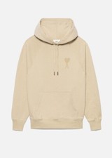 ami alexandre mattiussi Beige Thick Pullover Hooded Sweatshirt L