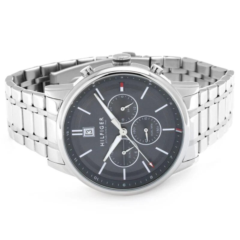 Tommy Hilfiger Men’s Watch 1791632 Quartz Stainless Steel With Grey Dial  44mm UK
