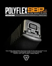 Strike Industries SI Polyflex GSP SBP Slide Back Plate for Glock Gen 3 4 5 - NEW