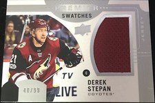 2017-18 Upper Deck Premier Premier Swatches Derek Stepan Jersey /99 - NM-MT