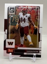 2022 Panini Donruss Optic Daron Payne Washington Commanders Card No. 195