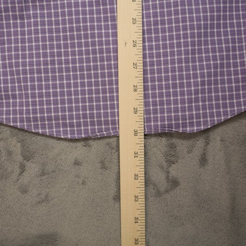 Eddie Bauer Button Down Long Sleeve Shirt Adult Small Relaxed Fit Purple Check - Picture 9 of 9