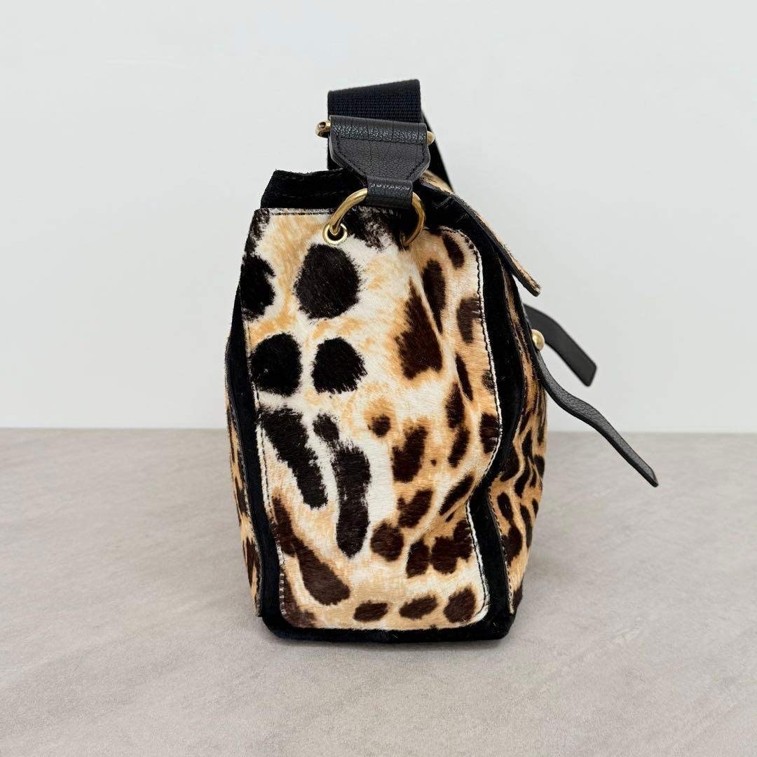 Yves saint Laurent Leopard Pony Hair Shoulder Bag 2000s Vintage Used Japan thumbnail 7