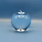Vtg Tiffany & Co Crystal Clear Glass Apple Paperweight Signed Figurine