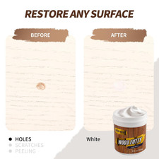White Wood Filler - 9.87oz Paintable  Stainable Woods Repair Putty for Furni...