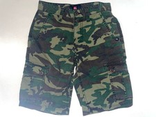 New Quiksilver Boys Youth Walk Shorts Boardshort 12/26 VTG Boss Cargo Camo Green