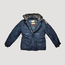 Parajumpers Masterpiece Series Parka Cappuccio Pelliccia Giacca Nera Uomo M Venditore USA