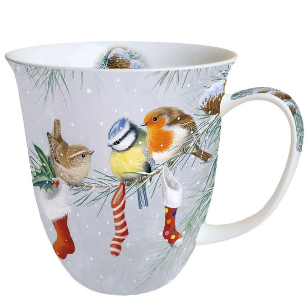 Tasse, Porzellantasse Christmas Socks 0,4L By Ambiente | Weihnachten, VöGel-image