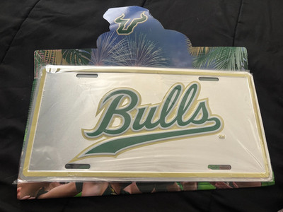 USF Bulls Silver Embossed License Plate - Brand New University of South Florida 