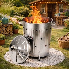 XL Feuertonne 75 L. verzinkt Feuerfass Verbrennungstonne Gartentonne Gartenofen