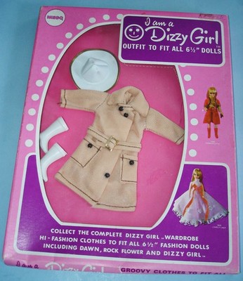 DIZZY GIRL Day Tripper 6.5'' Dawn Friend Doll Fashion Unused MEGO 1970 Hong Kong