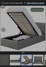 Argos Lavendon Grey Gaslift Single Bed Frame