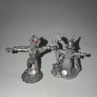 Spoontiques  Pewter bhunda & Wizard Figurines 1988 3D