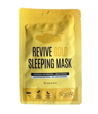 Soo AE Revive Gold Sleeping Mask Quantity Of 24 Face Glow Mask 2 Boxes Of 12