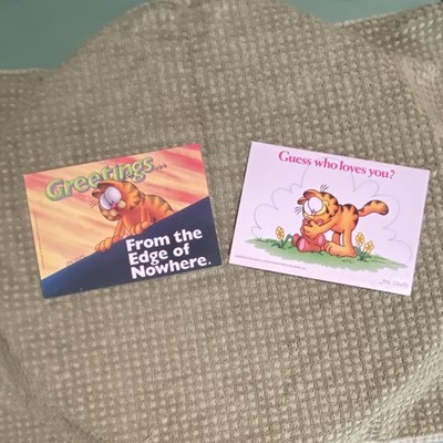 Argus Communications Garfield Postcard Lot 2 Jim Davis 1978 Unposted Chrome