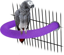 U-Shaped Large Parrot Perch, Quartz Bird Perch for Cage Purple L